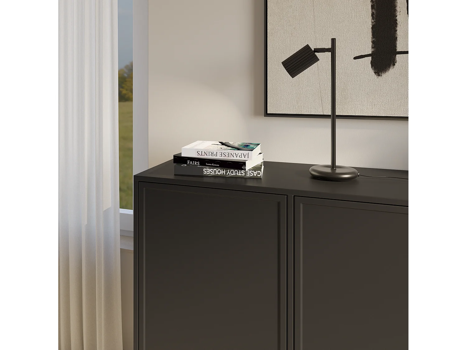 Buffet 2 portes – VELVETO – 100 cm – Noir