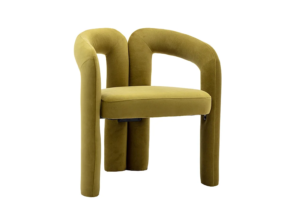 Lot de 2 Chaises de salle à manger - Chaises rembourrées - Fauteuils en Velours - Chaise de Cuisine Moderne pour Salon - Vert olive