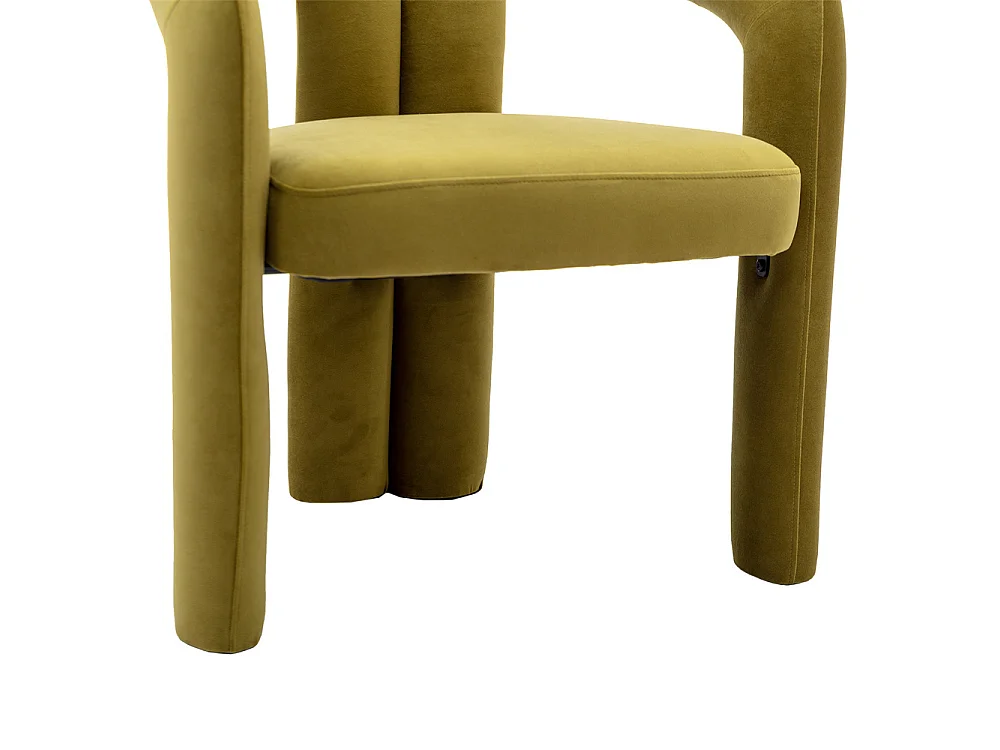 Lot de 2 Chaises de salle à manger - Chaises rembourrées - Fauteuils en Velours - Chaise de Cuisine Moderne pour Salon - Vert olive