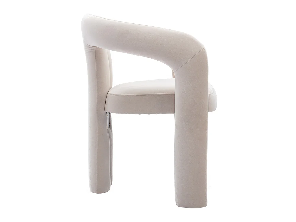 Lot de 2 Chaises de salle à manger - Chaises rembourrées - Fauteuils en Velours - Chaise de Cuisine Moderne pour Salon - Beige
