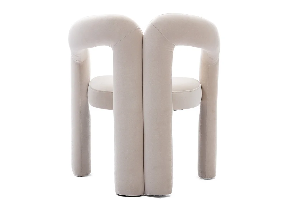 Lot de 2 Chaises de salle à manger - Chaises rembourrées - Fauteuils en Velours - Chaise de Cuisine Moderne pour Salon - Beige