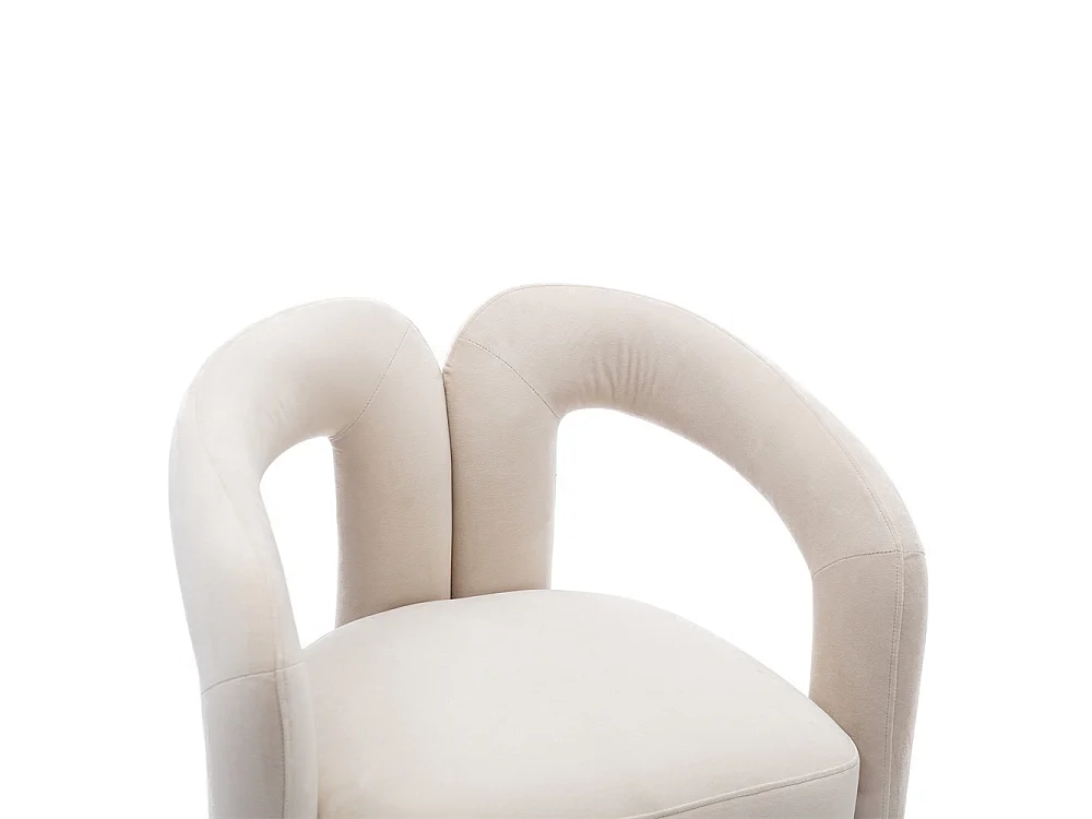 Lot de 2 Chaises de salle à manger - Chaises rembourrées - Fauteuils en Velours - Chaise de Cuisine Moderne pour Salon - Beige