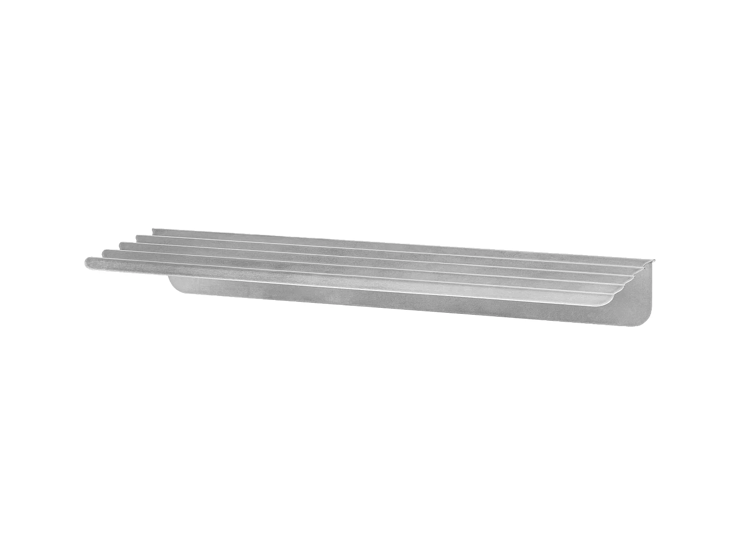 Półka ścienna Olbi - polerowana stal nierdzewna, fala, 50 cm