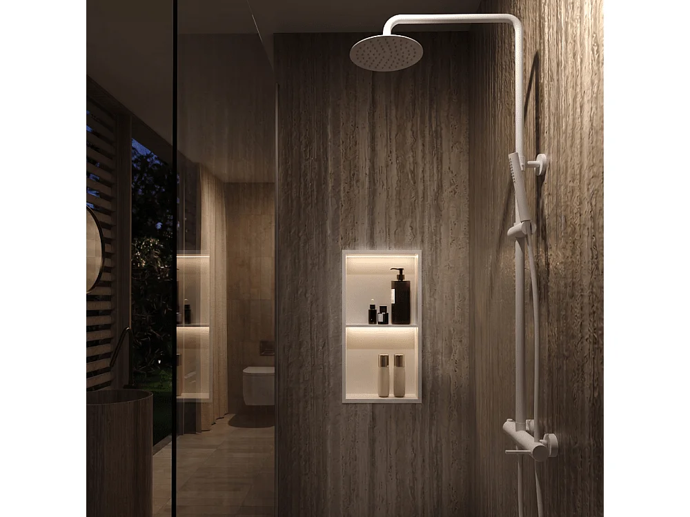 Hornacina de ducha MARSHALL con LED blanco