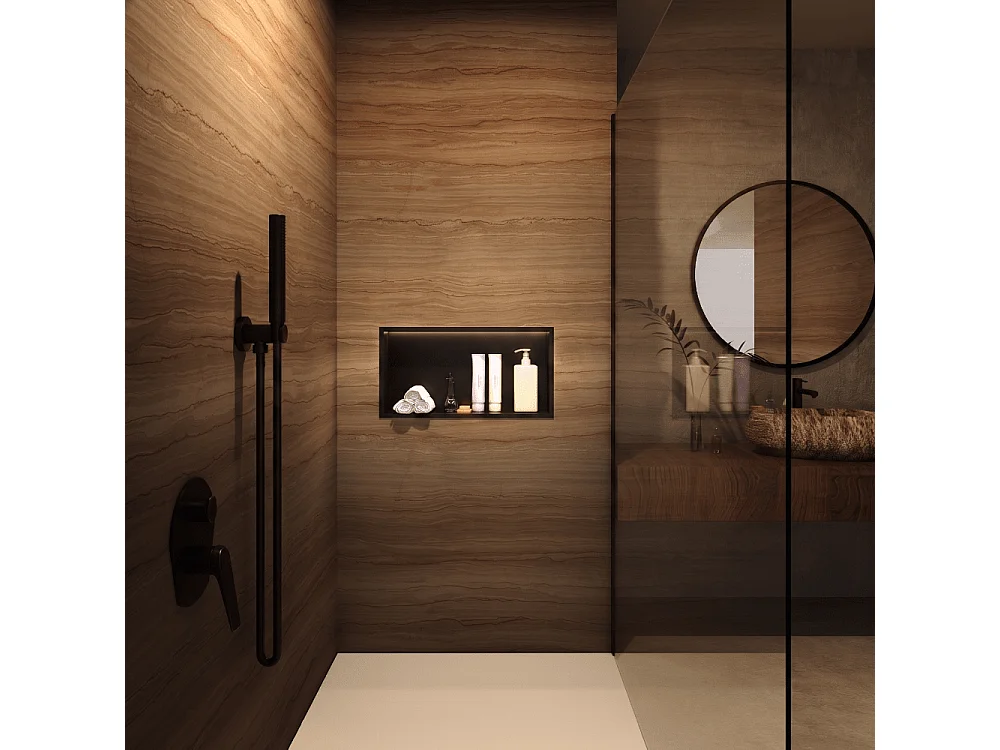 Hornacina de ducha OCEANIC con LED negro