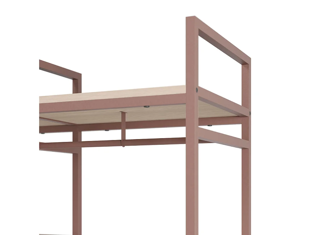 Aqaba - Dressing ouvert modulable 3 éléments en métal et bois L140xH179,5cm - Terracotta