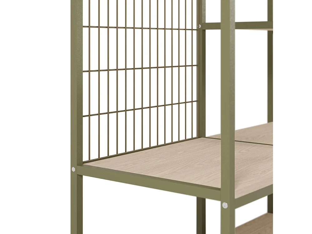 Aqaba - Dressing ouvert modulable 3 éléments en métal et bois L140xH179,5cm - Vert