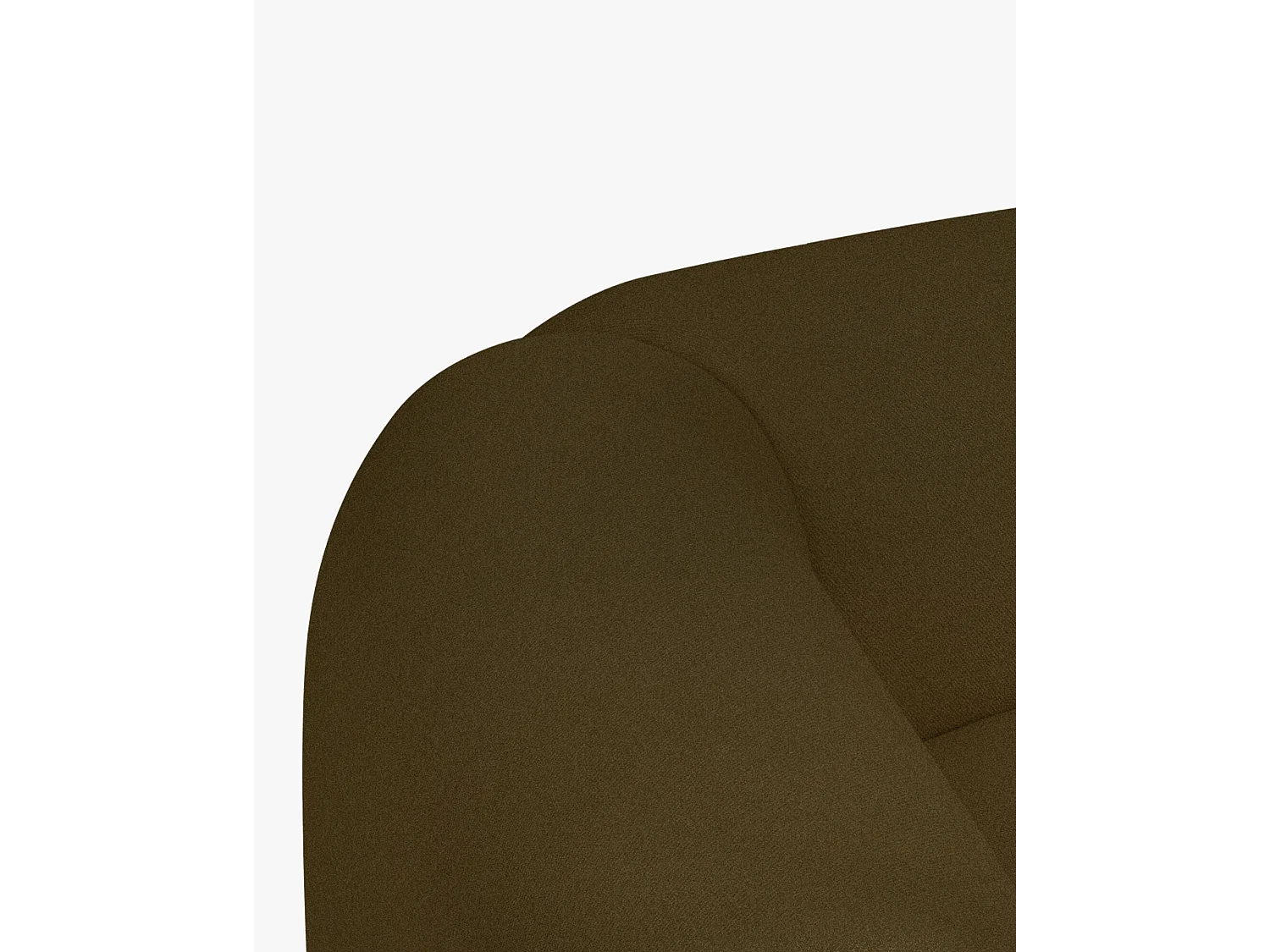 Canapé Flom 3 places - tissu polyester Gold Olive, design droit moderne