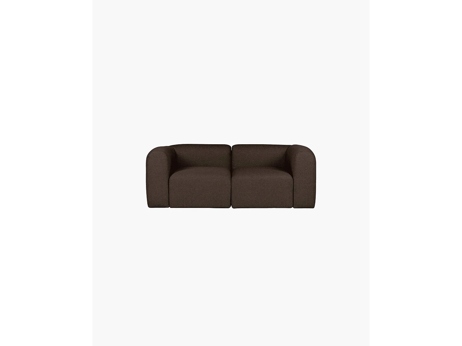 Flom Sofa 2‑Sitzer bouclé, schokoladenbraun, modular erweiterbar