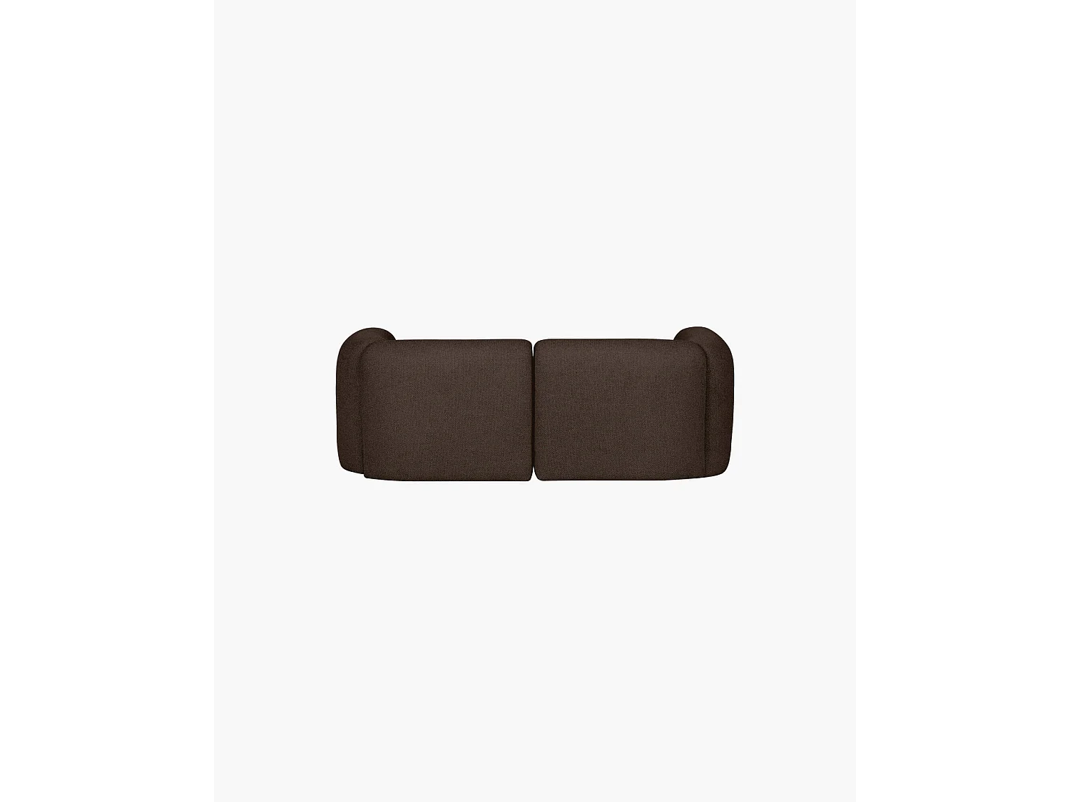 Flom Sofa 2‑Sitzer bouclé, schokoladenbraun, modular erweiterbar