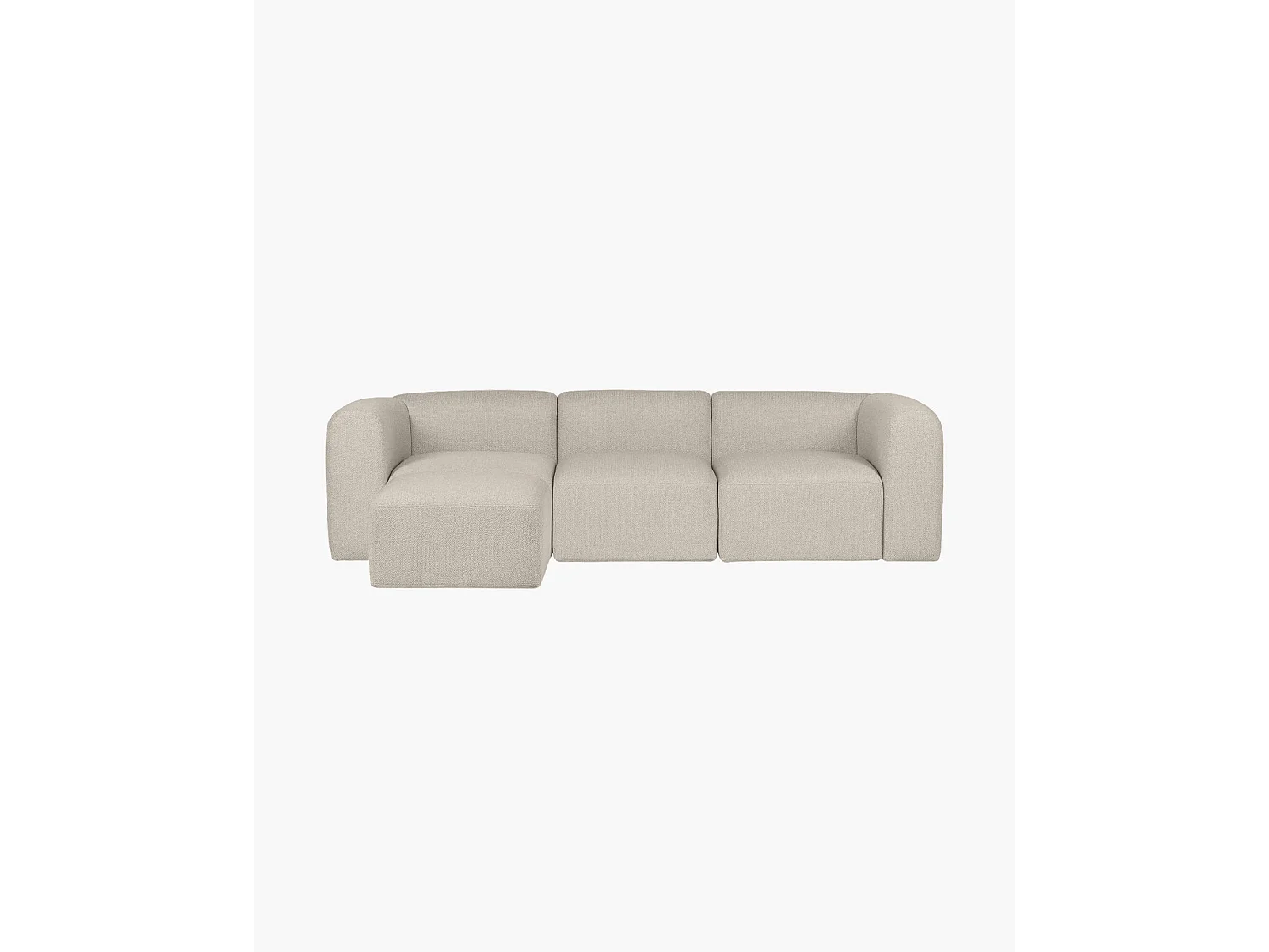 Flom Ecksofa 3‑Sitzer bouclé Desert Beige