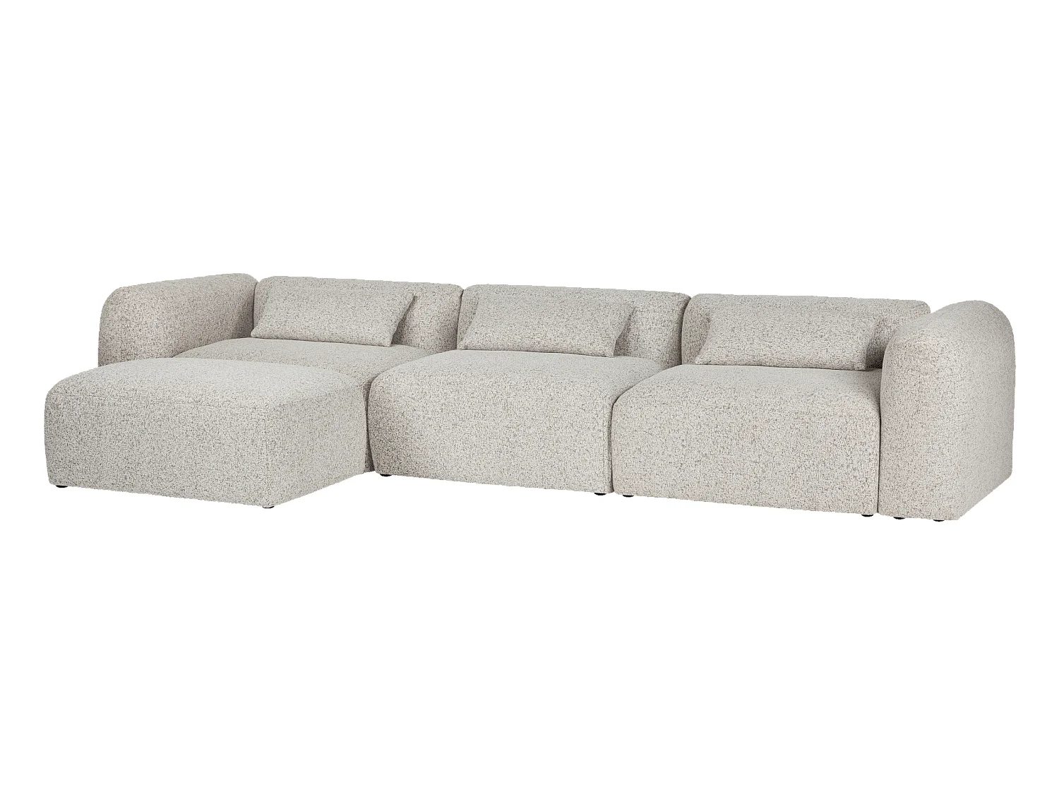 Yaro Ecksofa 4‑Sitzer rechts, Clay Grey Mélange