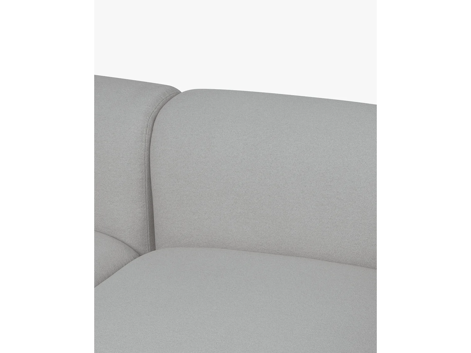 noo.ma 3-zits clubbank stof lichtgrijs - 262x96,5 cm, moderne zithoogte 42 cm
