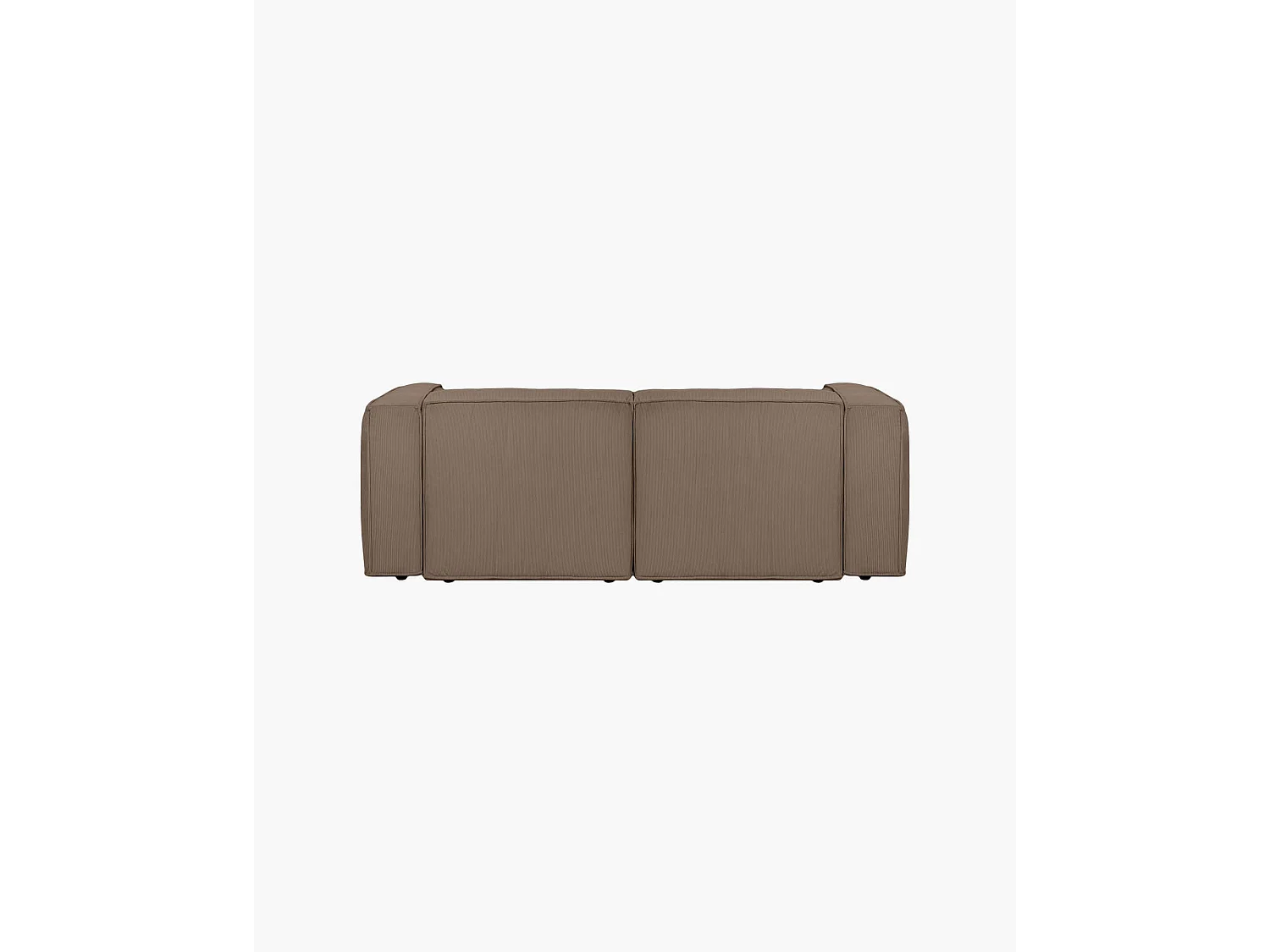 noo.ma Lobi Sofa 2‑Sitzer, Cordstoff 100% Polyester, Mocha Brown