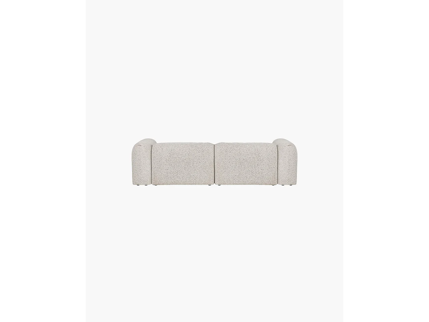 Canapé‑lit Yaro 3 places — tissu bouclé Clay Grey Mélange, mécanisme Puma