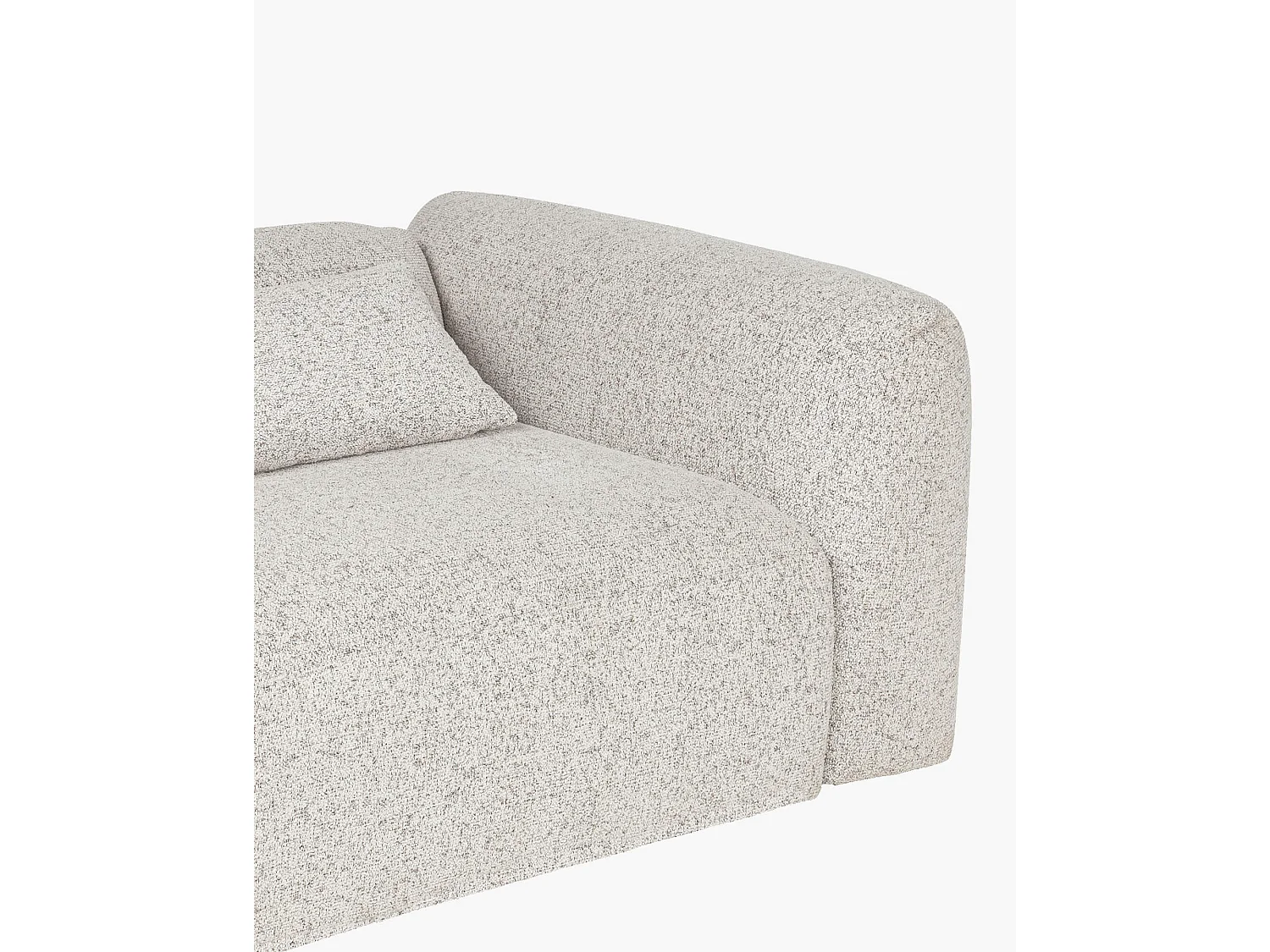 Canapé‑lit Yaro 3 places — tissu bouclé Clay Grey Mélange, mécanisme Puma