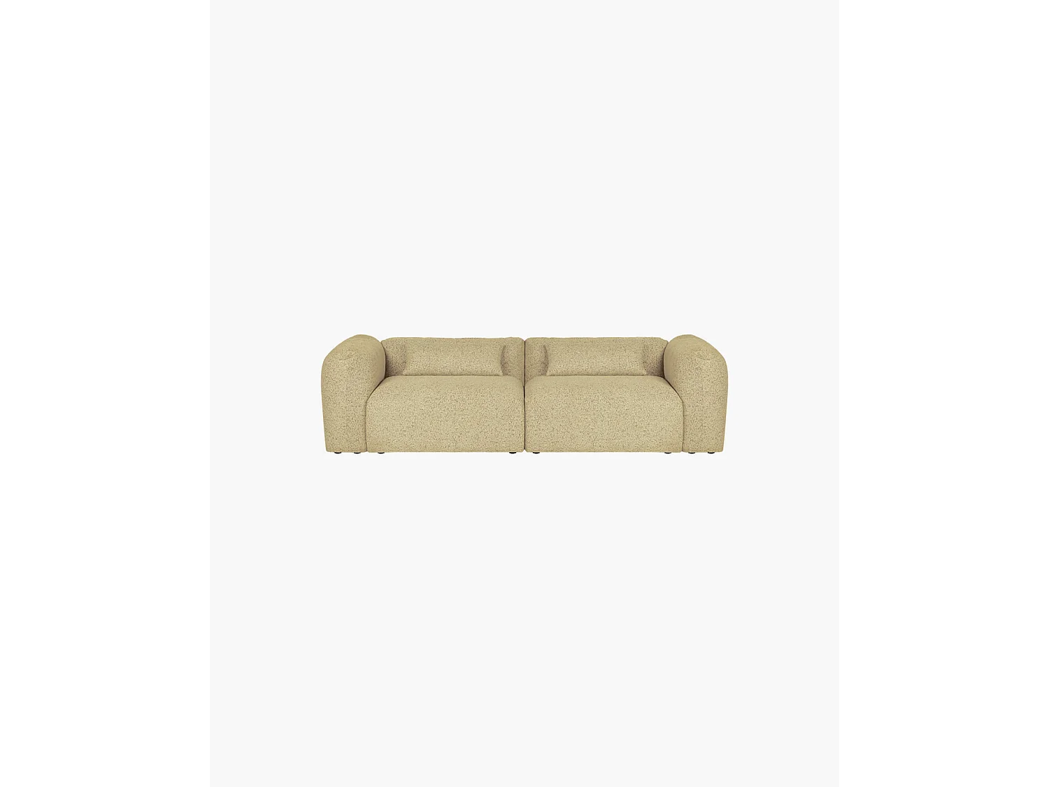 Yaro Sofa 3-Sitzer, 100% Polyester, Pale Yellow Mélange