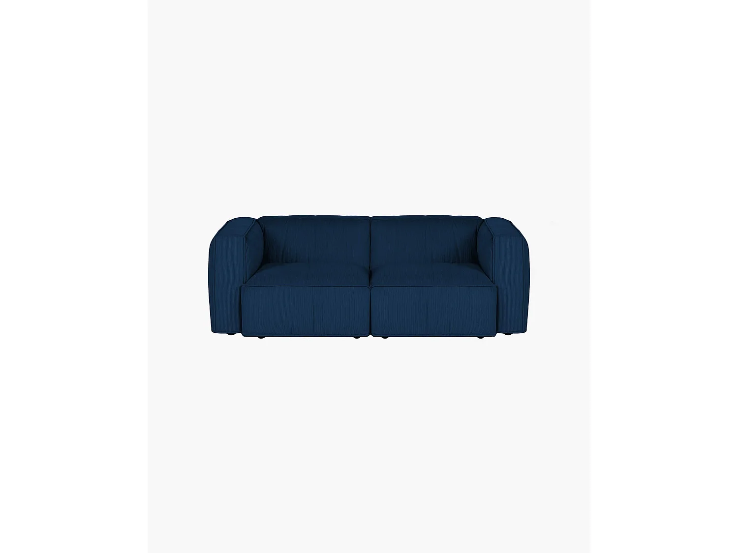 noo.ma Lobi Sofa 2-Sitzer - Cordstoff, Storm Blue, 199x97,5 cm