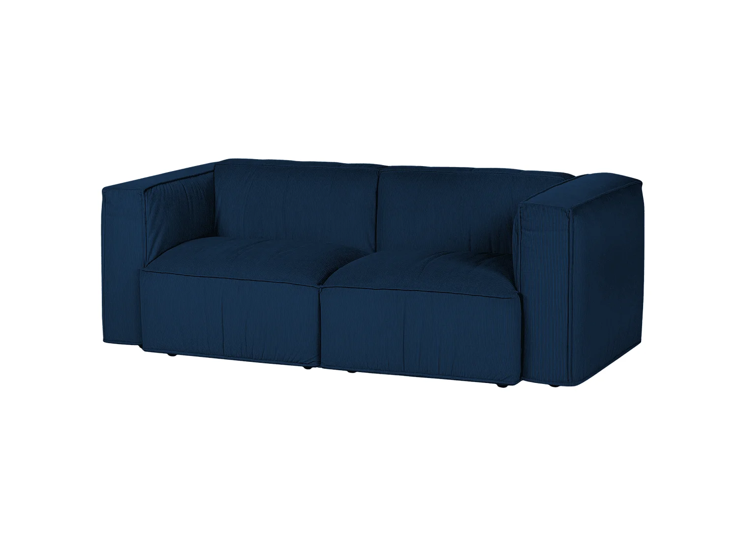 noo.ma Lobi Sofa 2-Sitzer - Cordstoff, Storm Blue, 199x97,5 cm