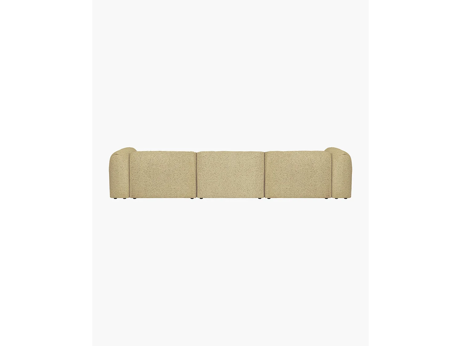 noo.ma Yaro Sofa 4-Sitzer, modernes 4‑Sitzer-Sofa, helles Gelb-Mélange