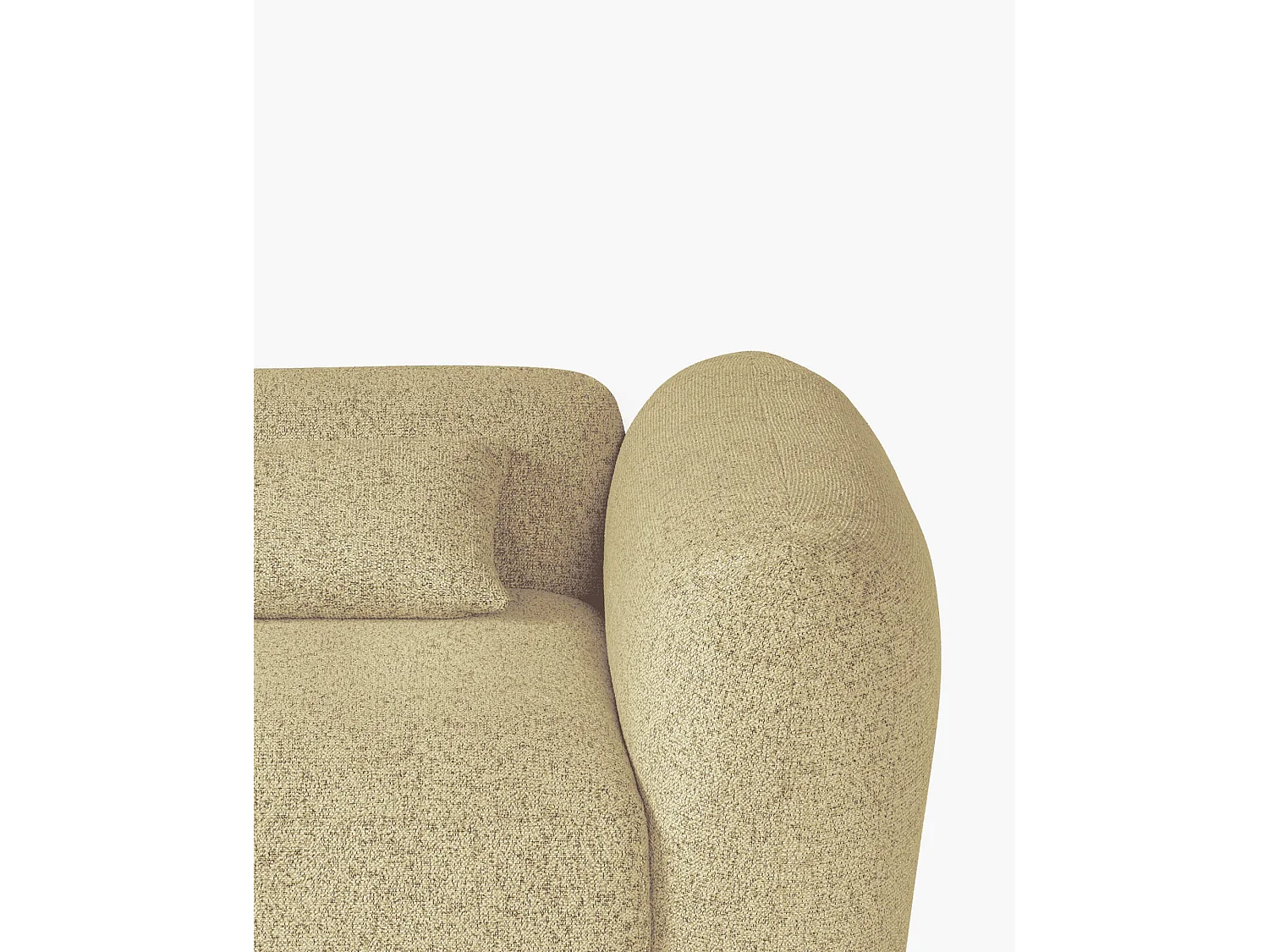 noo.ma Yaro Sofa 4-Sitzer, modernes 4‑Sitzer-Sofa, helles Gelb-Mélange