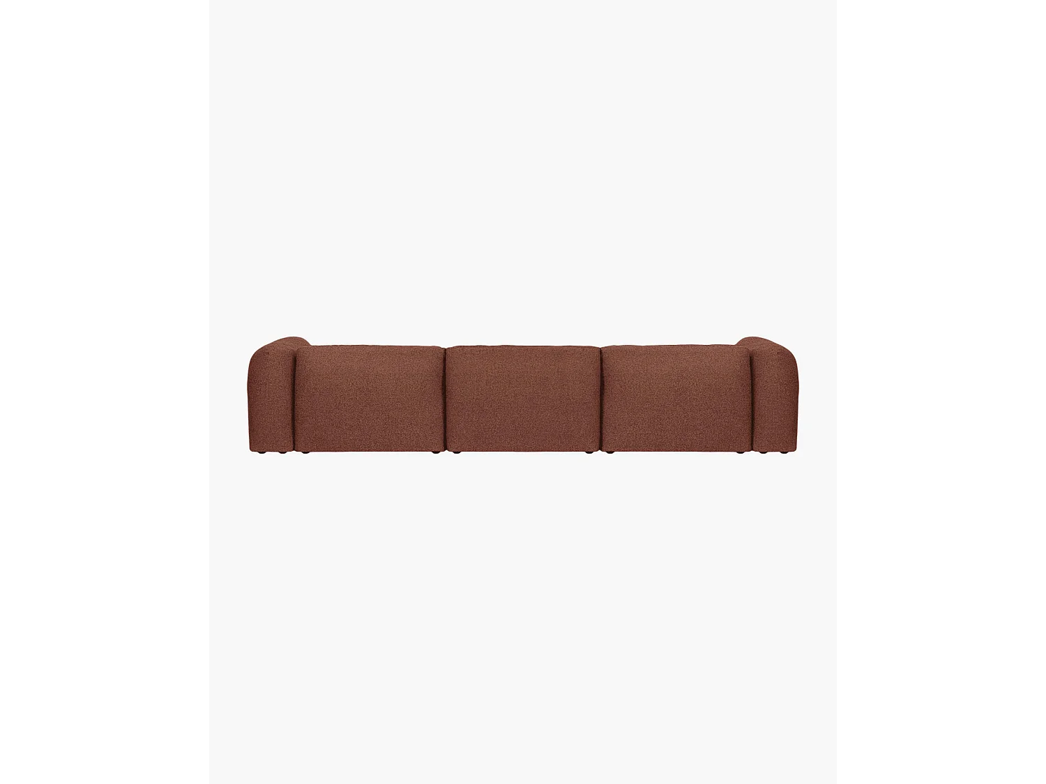 Yaro Sofa 4-Sitzer - Bouclé Polyester, Brick Red, modernes Design
