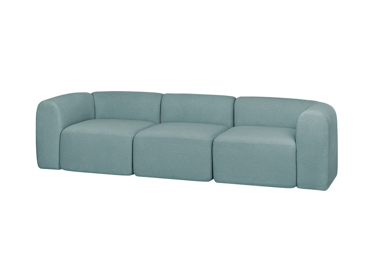 noo.ma Flom Sofa 3‑Sitzer, Pastellblau, 262x96,5x68 cm