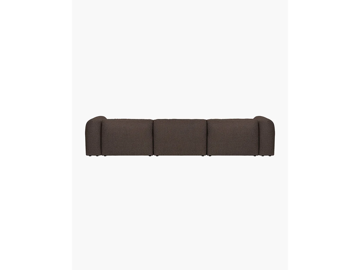 Yaro Canapé d'angle 4 places - Bouclé chocolat, assises moelleuses