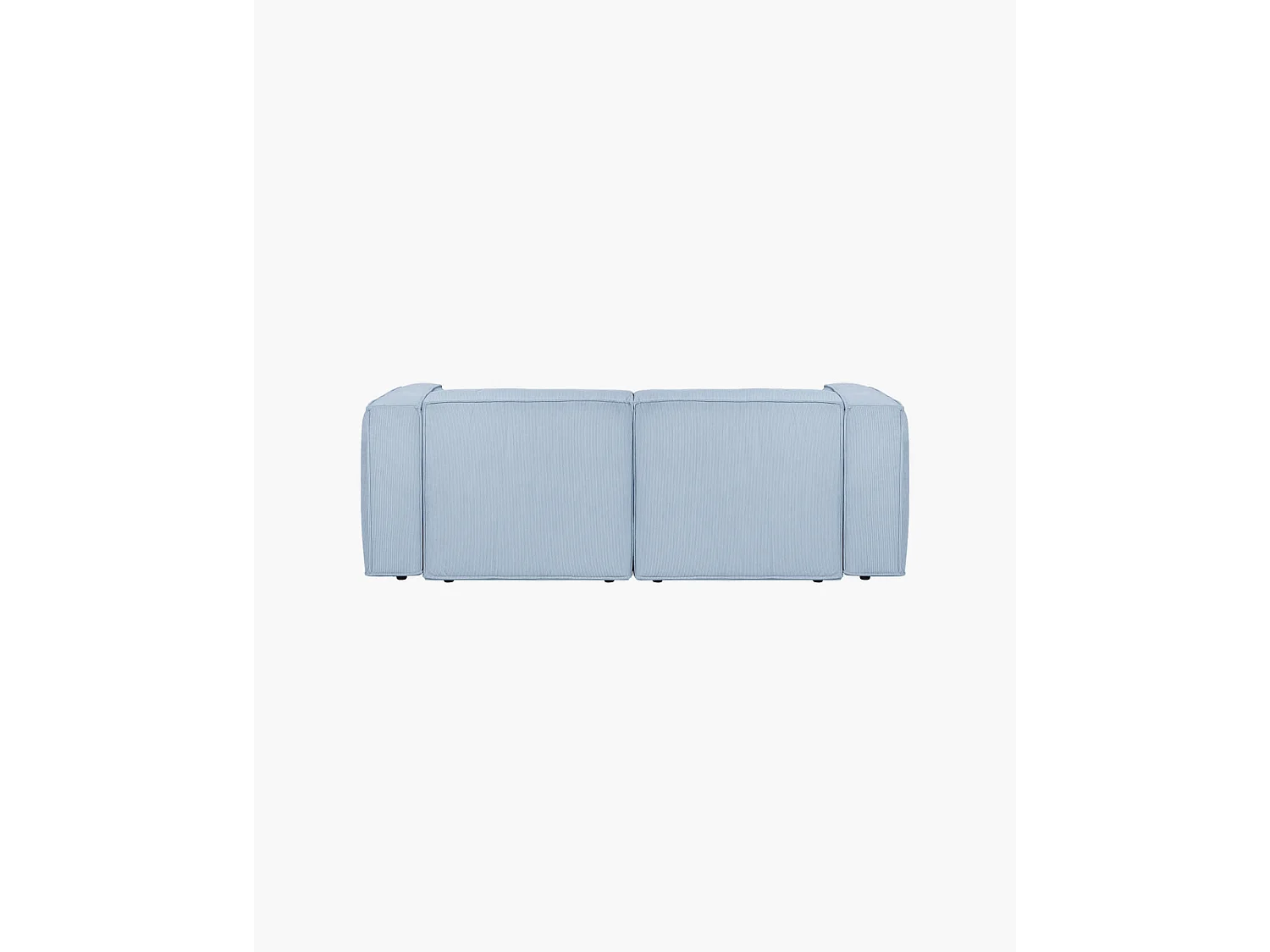 noo.ma Lobi Sofa 2-Sitzer, Cord-Stoff Baby Blue, 199x97,5x73,5 cm