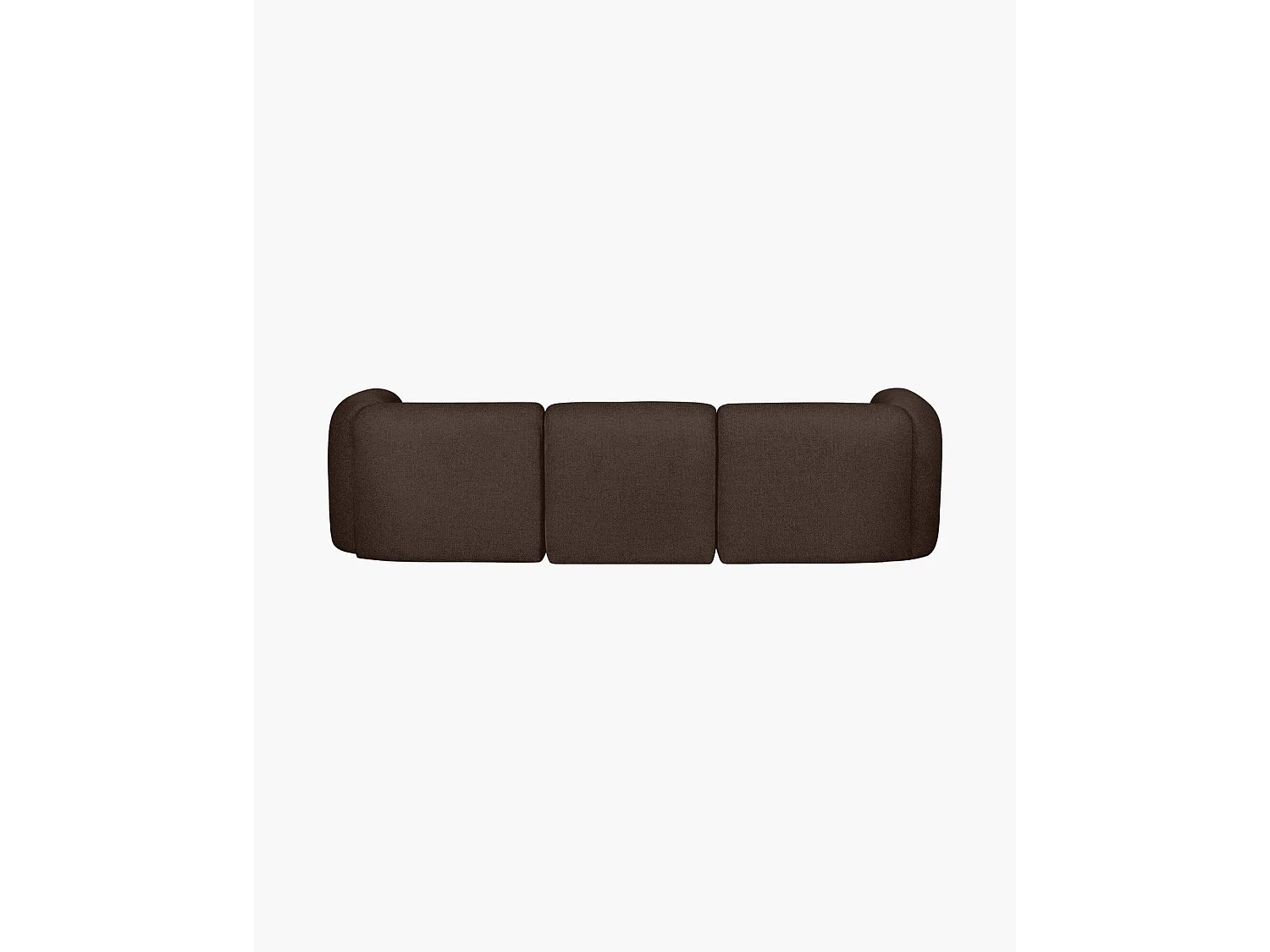 Flom Ecksofa 3‑sitzer Bouclé, 262 x 96,5 x 68 cm, Schokoladenbraun