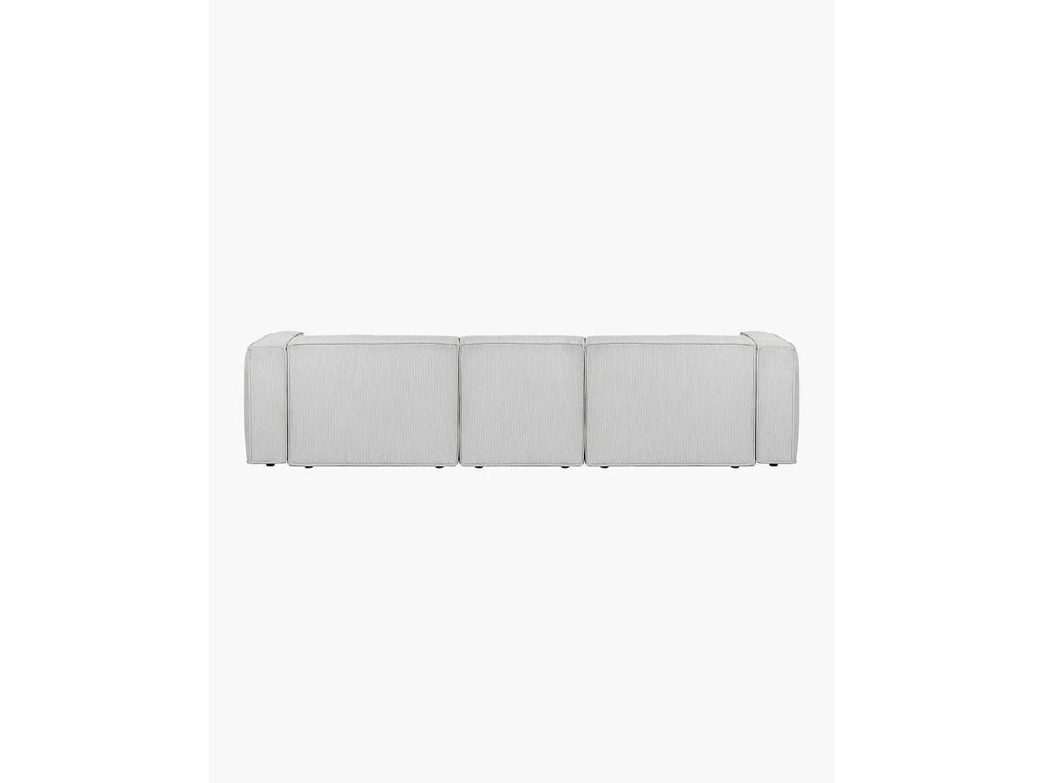 Lobi Sofa 4-Sitzer - kordeliger Polyesterbezug Chalk Grey, 318x97,5x73,5 cm