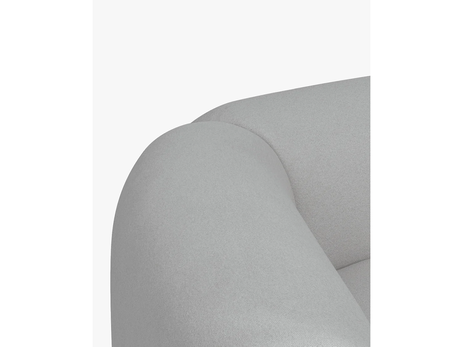 noo.ma 2-zits clubbank Light Grey, polyester bekleding, modern design