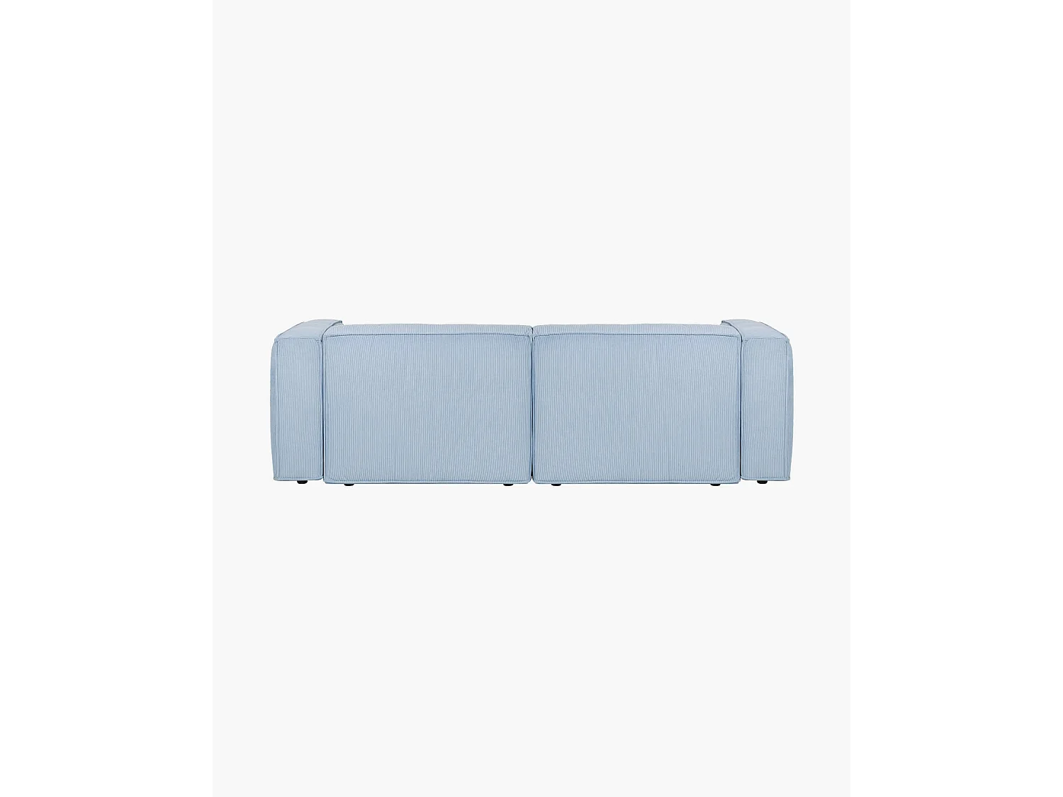 noo.ma Lobi Sofa 3‑Sitzer Ecksofa rechts, Cordstoff Baby Blue, 243x120x73,5 cm