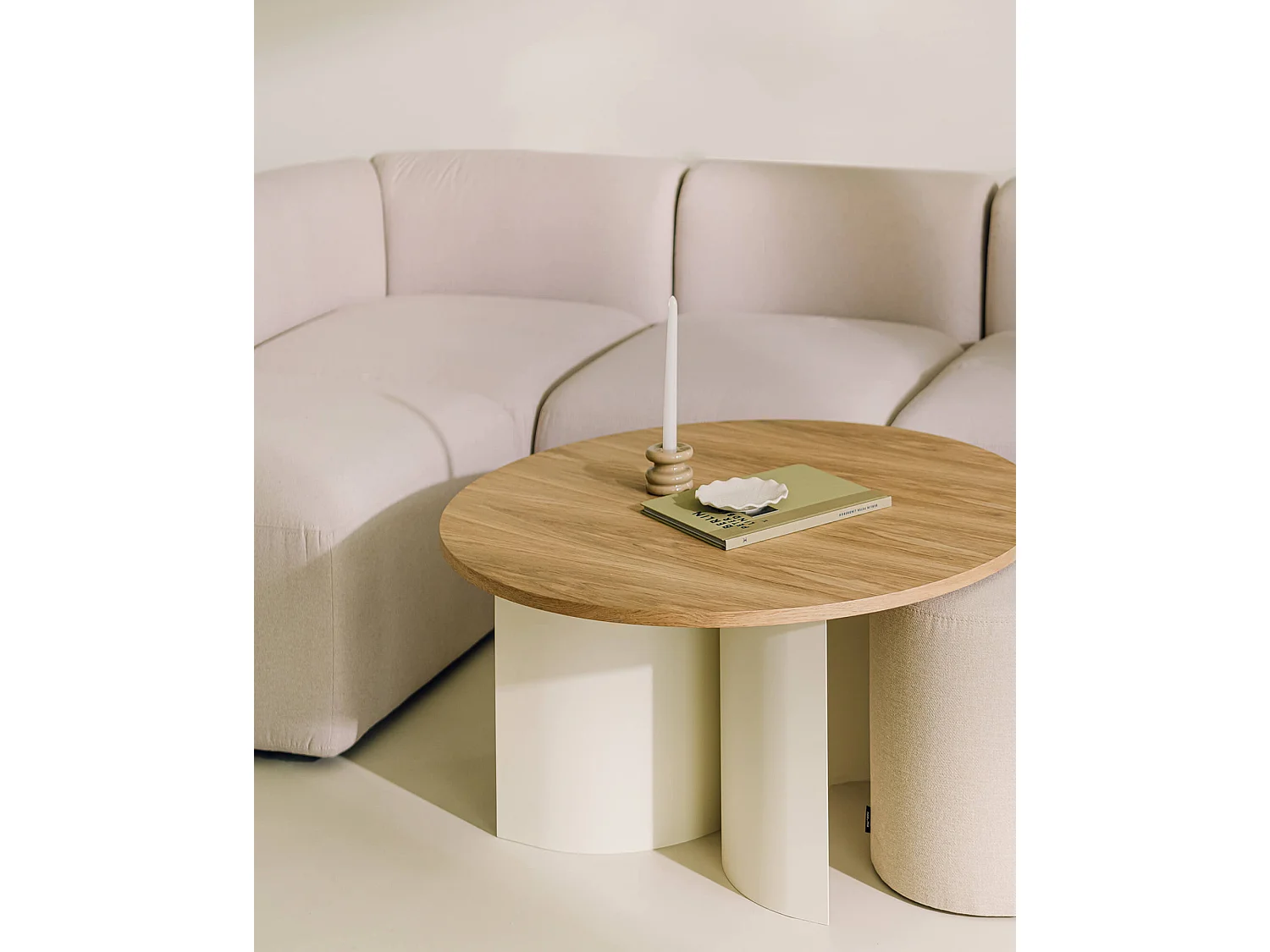 Flom Ecksofa 3‑Sitzer, modulares Panorama‑Ecksofa in Nebelgrau