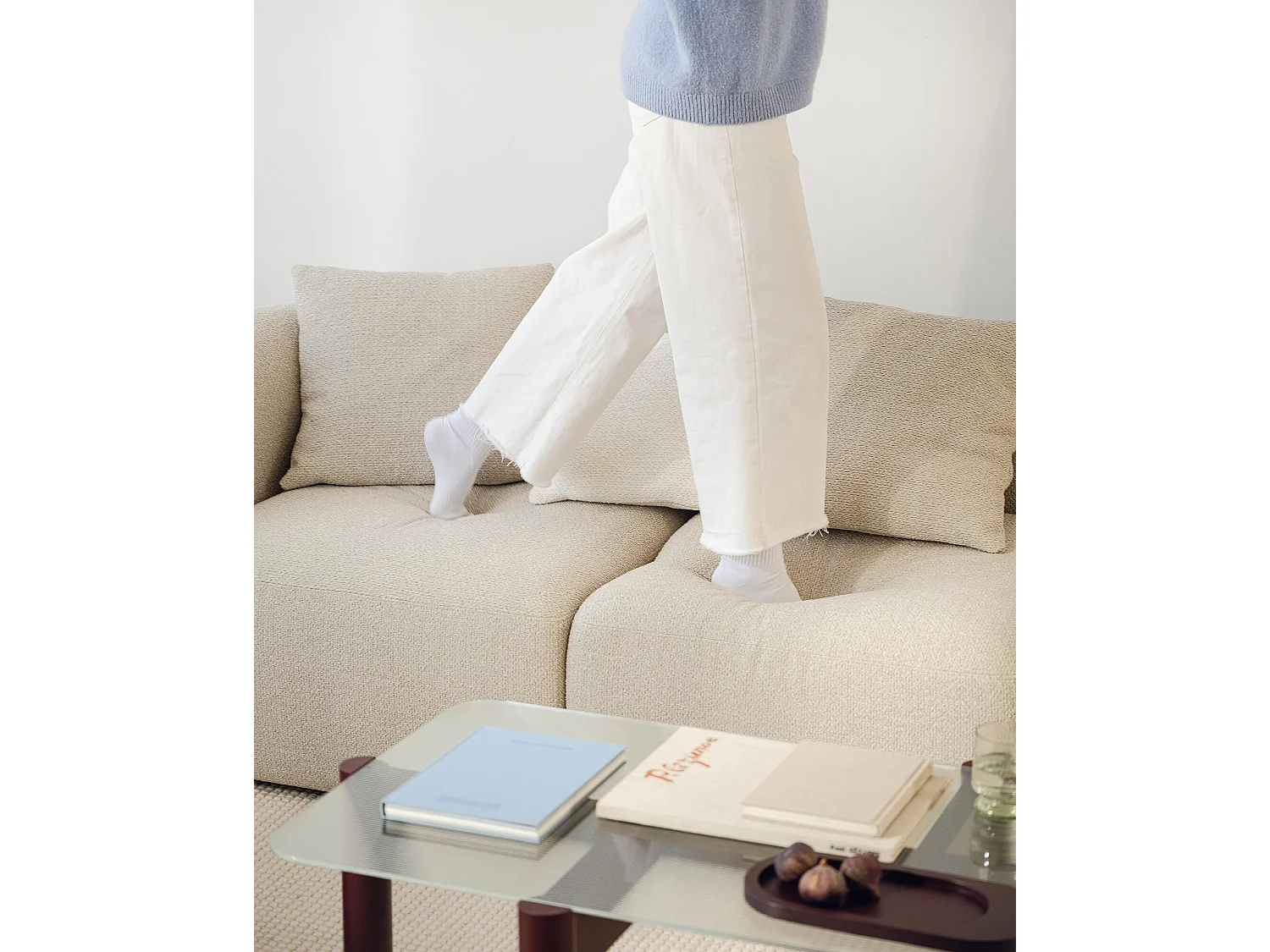 Flom Sofa 3-Sitzer, Bouclé-Bezug Desert Beige