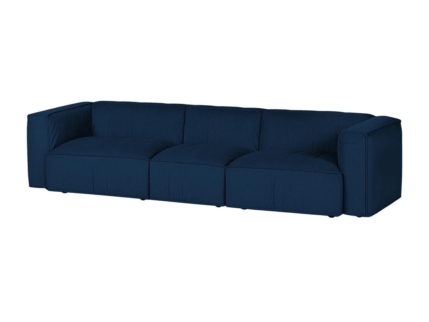Lobi Sofa 4-Sitzer, Cord-Polsterung Storm Blue, 318x97,5x73,5 cm