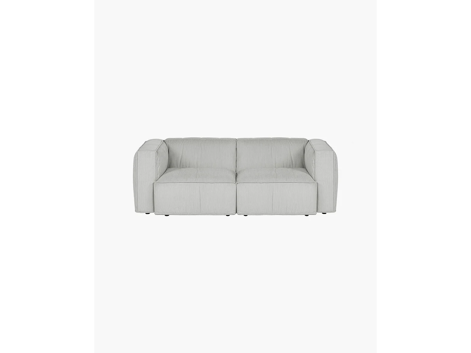 noo.ma Lobi Sofa 2-Sitzer, Corduroy Chalk Grey
