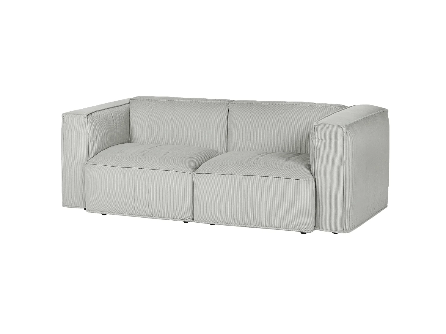 noo.ma Lobi Sofa 2-Sitzer, Corduroy Chalk Grey