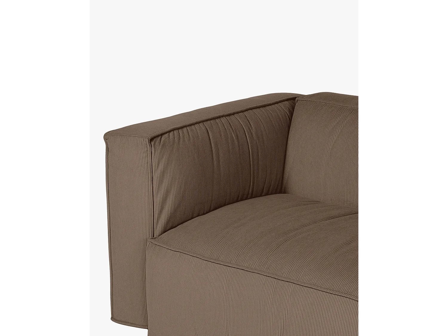 noo.ma Lobi Canapé d'angle 4 places - velours côtelé mocha brown