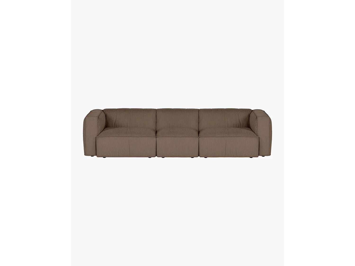 Lobi Sofa 4‑Sitzer, Corduroy 100% Polyester, Mocha Brown