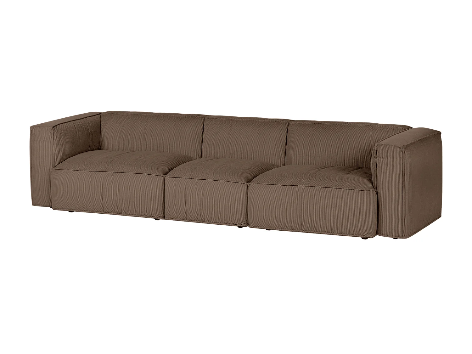 Lobi Sofa 4‑Sitzer, Corduroy 100% Polyester, Mocha Brown