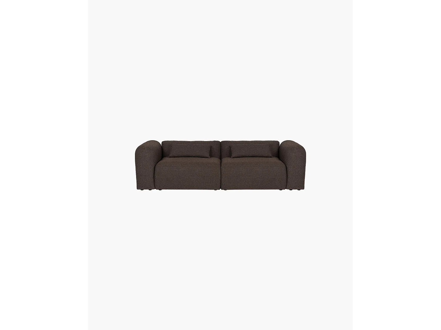 Yaro Sofa 3-Sitzer, Bouclé 100% Polyester, Chocolate Brown