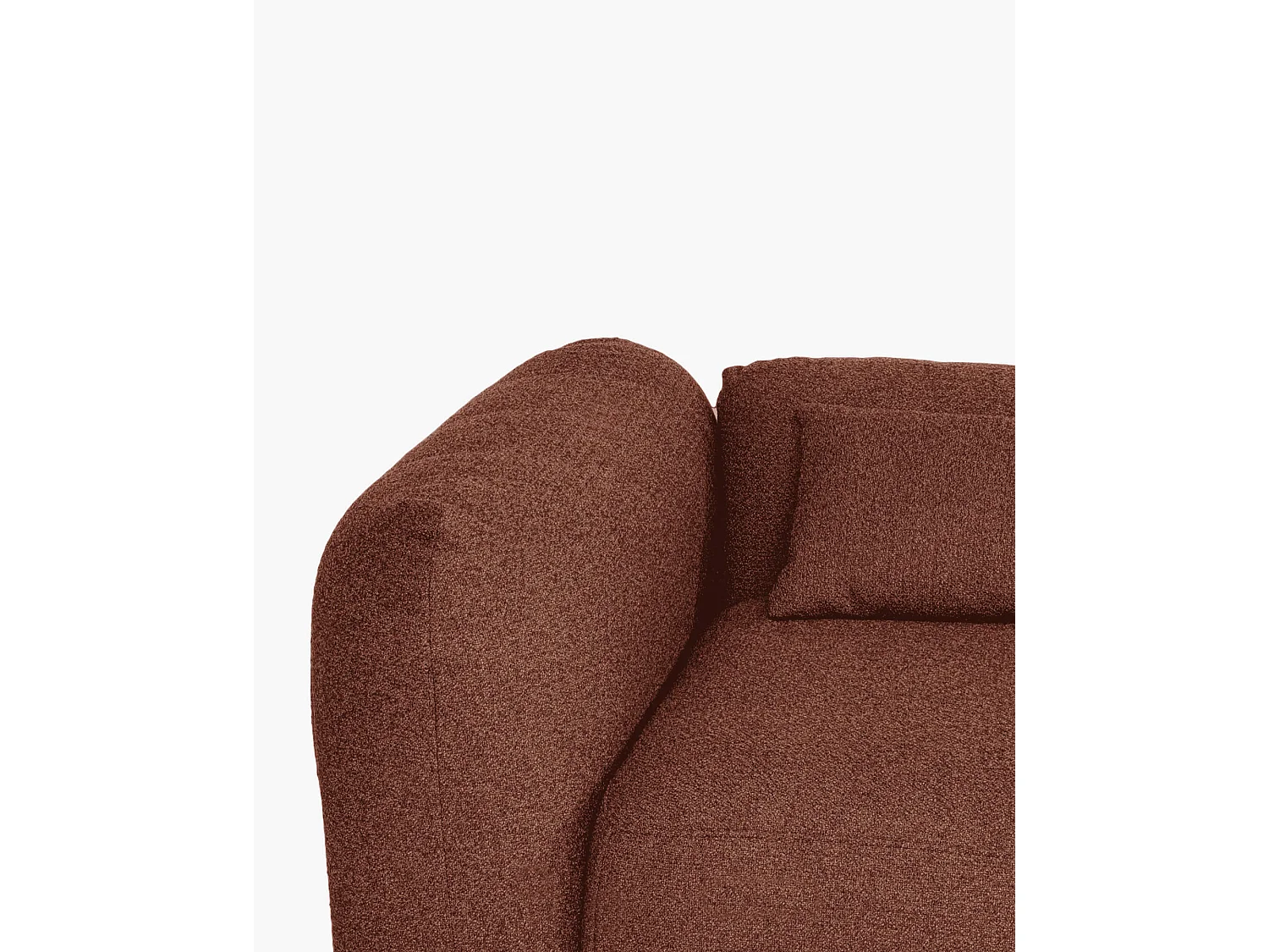Yaro Sofa 3-Sitzer - Bouclé Polyester, Brick Red, 263 cm