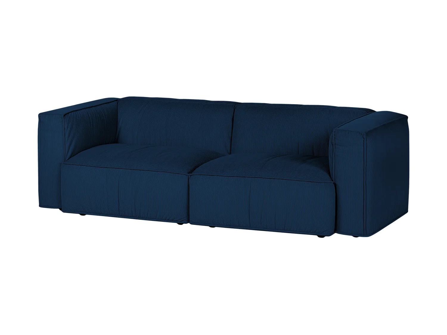 Canapé Lobi 3 places noo.ma - Corduroy Storm Blue