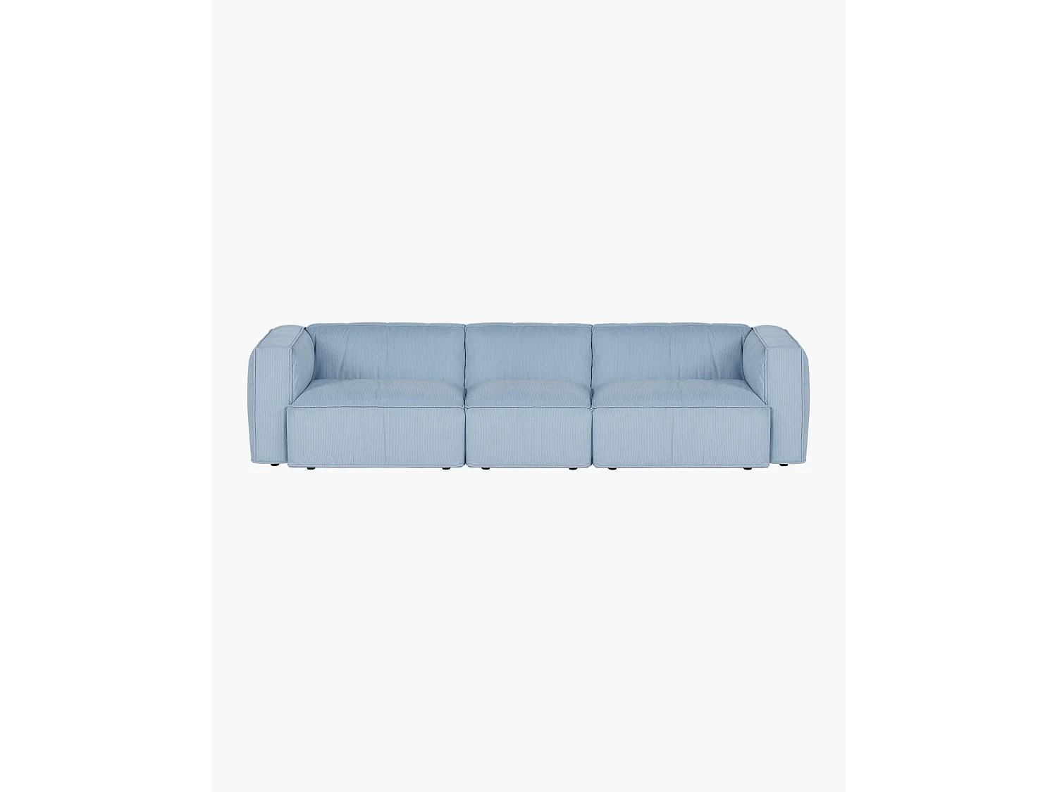 Lobi Sofa 4-Sitzer Baby Blue, Cord, 318x97,5x73,5 cm