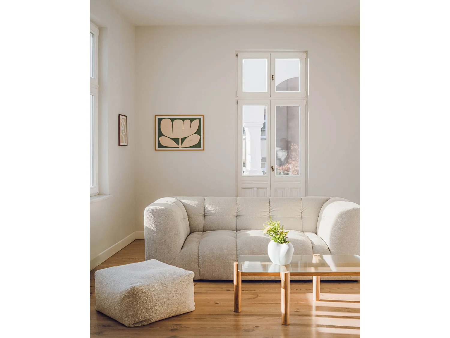 Bolbi Sofa 2-Sitzer - Desert Beige Bouclé, 234 x 107 x 79 cm