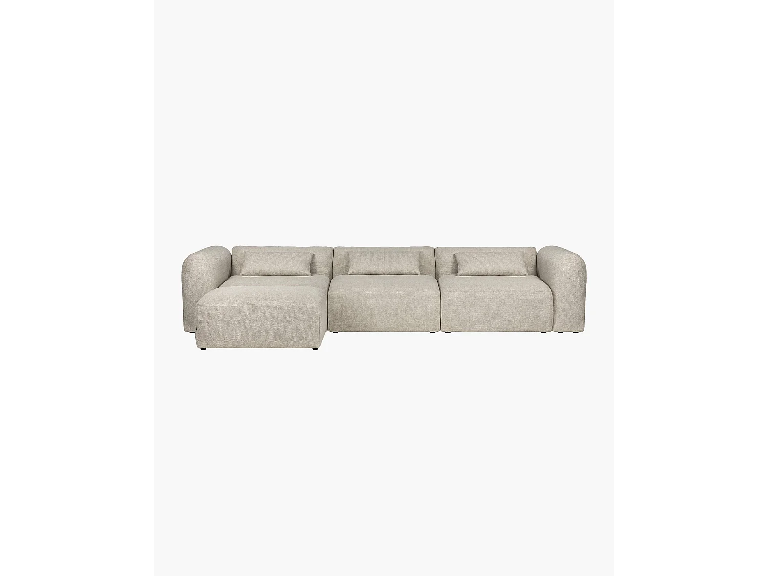 Yaro Sofa 4-Sitzer Ecke - Desert Beige Bouclé, 248 x 100 x 69 cm