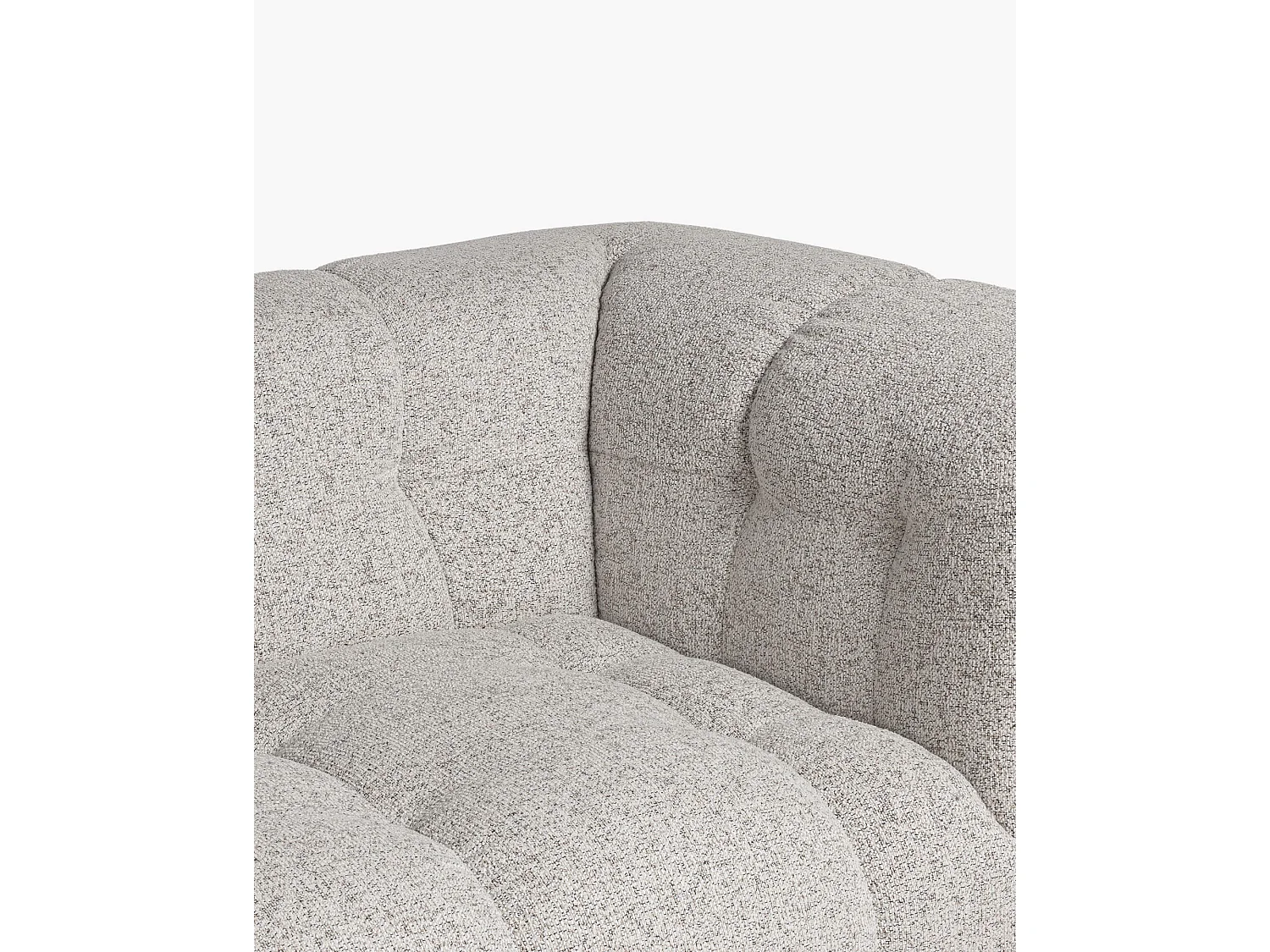Bolbi Sofa 2-Sitzer, plüschiges Design, Clay Grey Mélange