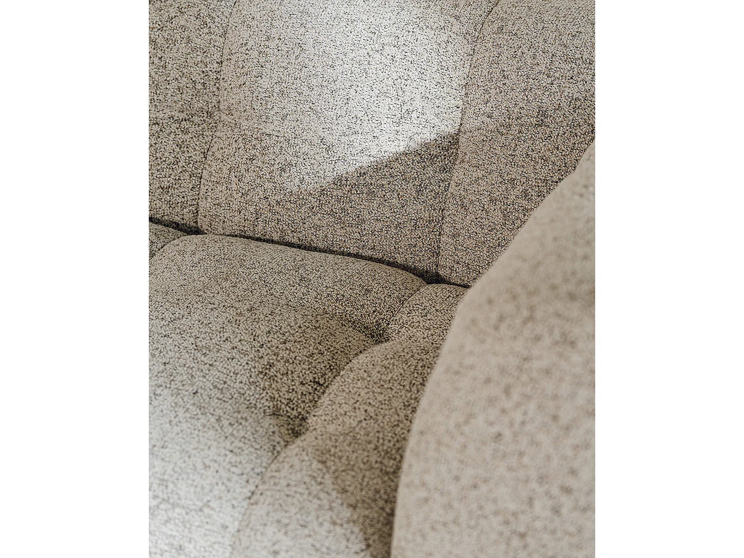 Bolbi Sofa 2-Sitzer, plüschiges Design, Clay Grey Mélange