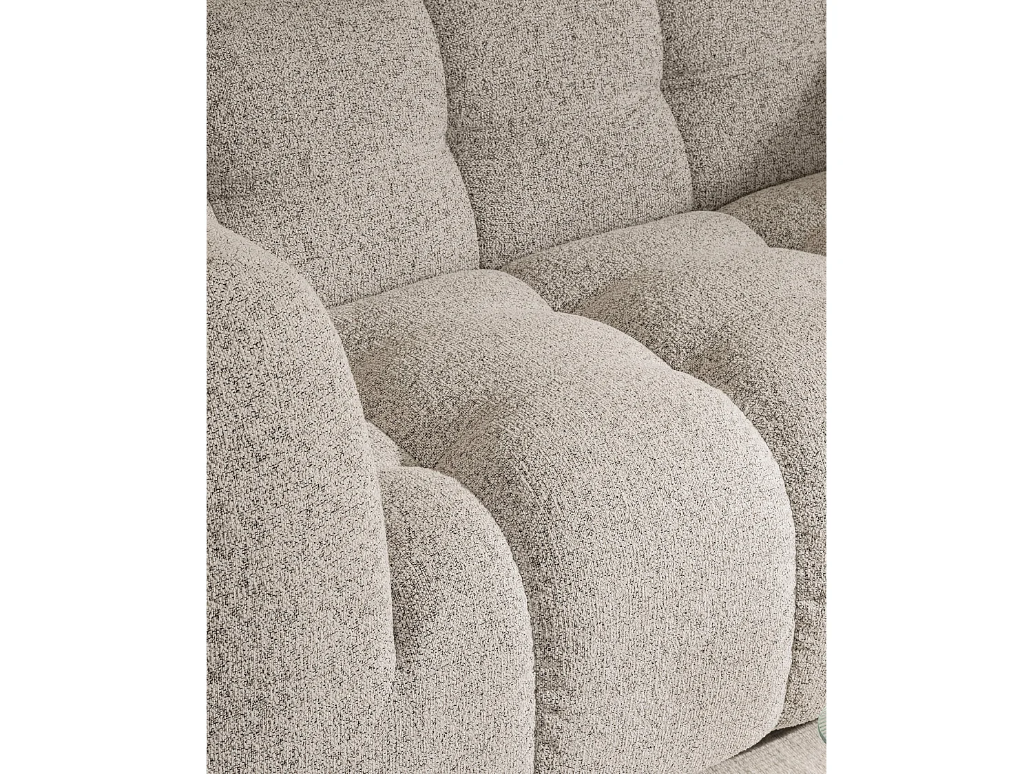Bolbi Sofa 2-Sitzer, plüschiges Design, Clay Grey Mélange
